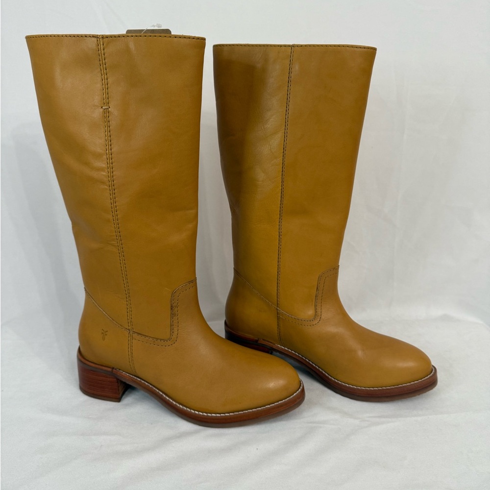 FRYE Camryn Banana Leather Tall Pull-on Boots - Picture 4 of 13